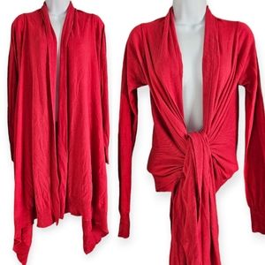 DKNY pink silk & cashmere wrap cardigan sweater Womens Small